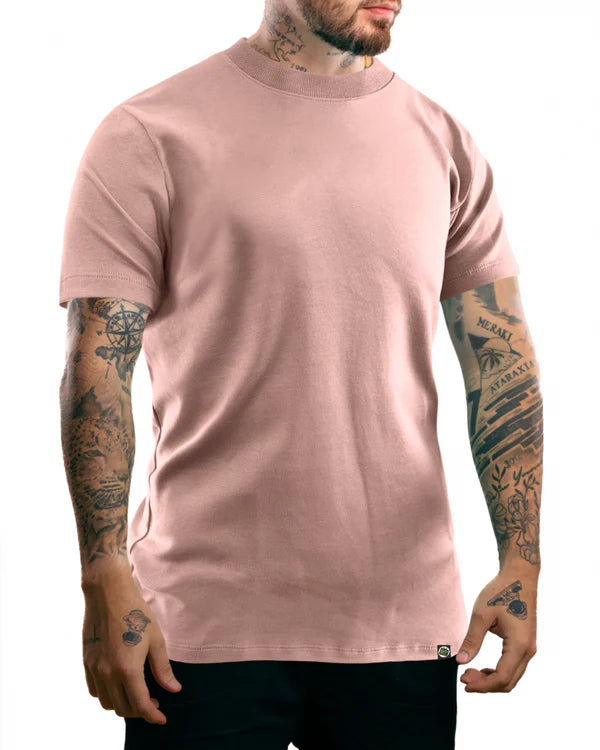 Camiseta Lisa Alto Gramaje - Blush Rose