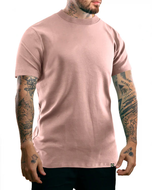 Camiseta Lisa Alto Gramaje - Blush Rose